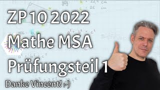 ZP 10 Mathe 2022 Prüfungsteil 1 gelöst Version 1 reupload [upl. by Ong484]