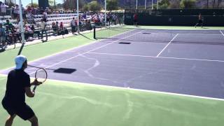 Tommy Haas  Indian Wells Practice 3914 Court Level [upl. by Story]