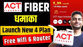 ACT FiberNet Launch 4 New Plan With Ott amp Live Tv Channels  Act fibernet plans [upl. by Analos993]