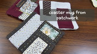 I made a patchwork mug coasters handmade patchwork [upl. by Rillings]