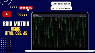 HOW TO BUILD A REALISTIC RAIN MATRIX EFFECT WITH HTML CSS amp JAVASCRIPT codingtutorial codewithme [upl. by Leesen]