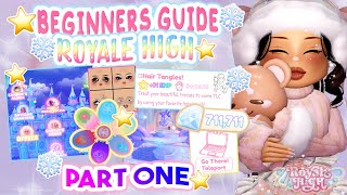 🎄2024 BEGINNERS GUILD TO ROYALE HIGH✨ PART 1  Royale High Glitterfrost [upl. by Edac670]