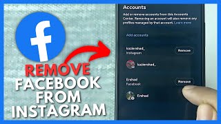 How To Remove Facebook Account From Instagram [upl. by Nnahtebazile]