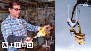 Scientific Glass Blower Makes Beer Glasses  WIRED [upl. by Damaris497]