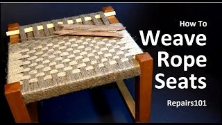 How to Weave Rope Seats [upl. by Annovaj]