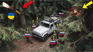 Ukrainian Drone Destroys Russian UAZ Bukhanka Precision Strike Caught on Camera in the Forest [upl. by Notlit]