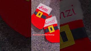 Who’s ready for Santa stockings christmas personlizedgifts fyp shorts diycrafts holidays [upl. by Ticon]