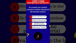 Q22 Latest CSWIP 31 Exam Questions and Answers 2023 shorts feedshorts [upl. by Samal410]