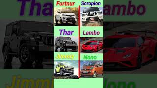 Fortuner vs scorpion vs thar 👿 kon hai asli King 👑 shortsfeed shorts ytshortsindia virlashort [upl. by Dulcinea]