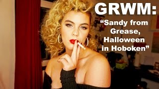 GRWM Sandy from Grease Halloween in Hoboken [upl. by Mosira]