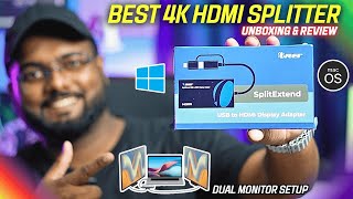 Best 4K HDMI Splitter For Dual Monitor Setup  Orei SplitExtend USB To HDMI Splitter  Review 🔥 [upl. by Eednus]