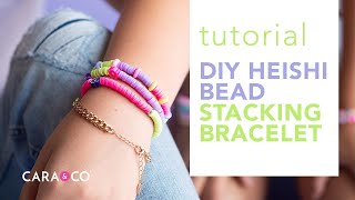 Tutorial  Heishi Stacking Bracelets [upl. by Conney]