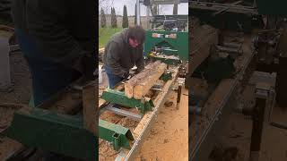 Milling two cedar logs at once woodlandmills hm126sawmill [upl. by Demakis136]