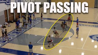 Basketball Passing Drill  PIVOT PASSING [upl. by Airdnaed405]