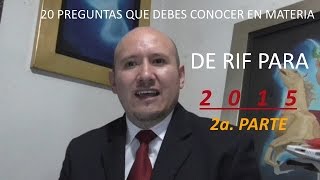 20 preguntas regimen de incorporación  ACTUALIZACIÓN FISCAL 2015 2 [upl. by Boj]