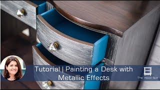 Painting Furniture with Metallic Effects for an Industrial Look  Speedy Tutorial 8 [upl. by Seena]