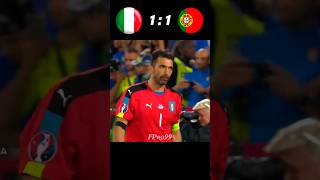 When cristiano defeat buffon  Italy vs Portugal final Imaginery shorts football youtube [upl. by Hernando]