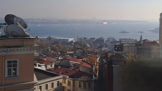 Beyoğlu İstanbul Boğazı Manzarası Canlı Yayını istanbullivestreamtravelvlogvlogliveturkey [upl. by Ylagam]