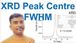 XRD peak fitting FWHM and peak center using origin [upl. by Odnumde]