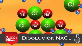 Disolución NaCl  animación│química [upl. by Ennairam]