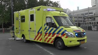 Engelse sirenes op Nieuwe MICU Ambulance 17304 Rotterdam Rijnmond 847 [upl. by Yehtomit]