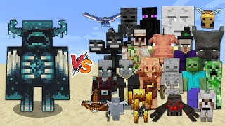 ⚔️Warden vs Every mob in Minecraft Warden vs All Mobs⚔️🔥 [upl. by Acirem]