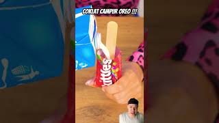 Coklat campur Oreo food dessertdiy funny candy icecream engracado hack trick yummy [upl. by Atilam338]