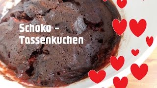 Schoko  Tassenkuchen in 2 Minuten ♥ Mikrowelle ♥ ohne Ei ♥ Studentenleben ♥ [upl. by Adrian65]