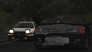 AE86 vs R32 GTR  Akina Downhill [upl. by Arde]