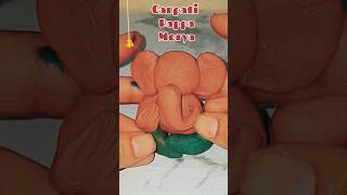 DIY Clay Ganpati Bappa Idol  Easy StepbyStep Clay Art  Ganesh Visarjan 🙏 short trending art [upl. by Eronaele]