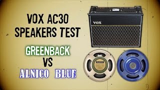 Vox AC30 Speakers Test Greenback vs Alnico Blue [upl. by Mareld799]