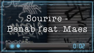 SOURIRE  BENAB FEAT MAES PAROLES  LYRICS [upl. by Prudi]