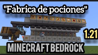 FABRICA DE POCIONES en MINECRAFT BEDROCK 121semiautomaticaminecraft tutorial [upl. by Rexfourd]