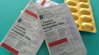 Aceclofenac Paracetamol and Serratiopeptidase Tablets Uses  Aceflam SP [upl. by Ahsiemal]