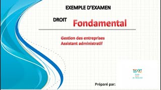 Examen de Droit fondamental GEAA 2022 [upl. by Anitteb]