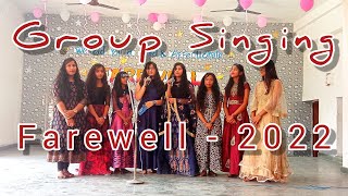 Farewell Group Singing 202122  Farewell group Song  song performance by 9th class girls SFS [upl. by Goldarina]