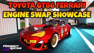 Roblox Midnight Racing Tokyo MRT GT86 Ferrari Engine Swap Showcase [upl. by Joaquin]