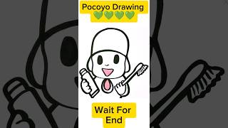 Cute Pocoyo Drawing ll short drawing pocoyo ytshorts [upl. by Morra]