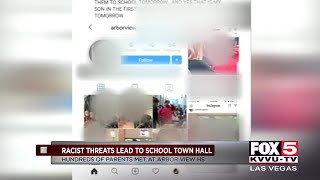 Threats at Arbor View High School lead to town hall [upl. by Krm974]