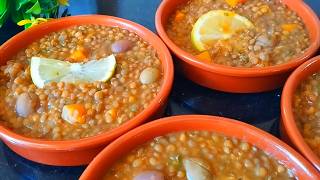 2 Recettes de lentilles faciles et rapides  Cuisine Marocaine [upl. by Porcia]