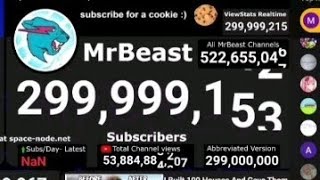 MrBeast Hits 300 MILLION SUBSCRIBERS [upl. by Rednael493]