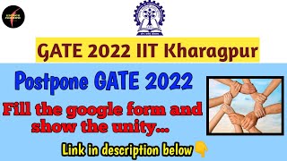 Gate 2022 must be postpone  unite amp Do full support of GATE ACADEMY  postponeGate202 iitkgp [upl. by Nibor501]