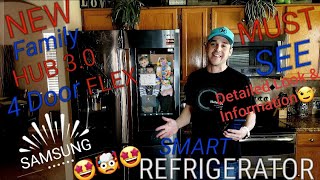 Samsung Family Hub 30 Smart Refrigerator Four Door Flex Touchscreen Bixby Ring amp AKG Soundbar [upl. by Eisse]