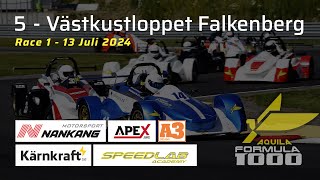 Racehelg 5 Västkustloppet Falkenberg  Race 1 [upl. by Teerprug334]