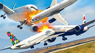 Emergency Aeroplane Landing With Only One Wing GTA V Short Movie Plane Crash [upl. by Lamahj]