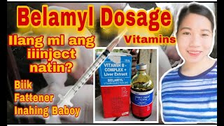 Belamyl Vitamins Dosage Ilang ml ang ituturok o iiinject natin na vitamins sa mga alagang baboy [upl. by Llig984]