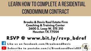 Learn How To Complete A Residential Condominium Contract  Real Estate Training [upl. by Uri490]