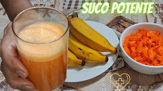 PODEROSO SUCO de BANANA com CENOURA  FONTE DE ENERGIA  FORÇA NO SISTEMA IMUNOLÓGICO [upl. by Prisca]