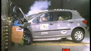 Crash Test 2001  2007 Peugeot 307 Frontal EuroNcap [upl. by Htbazile]