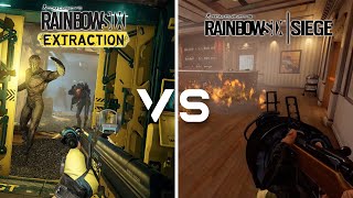 Rainbow Six Siege VS Extraction  Gameplay Comparison [upl. by Loren455]